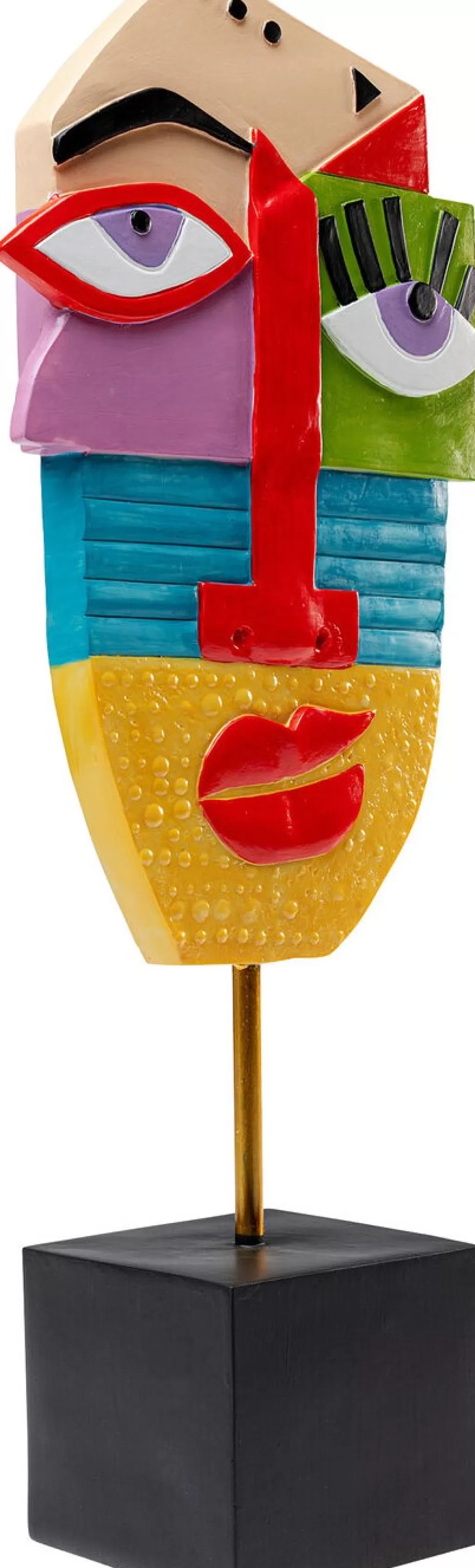 Décor mural moderne : Visage stylisé aux couleurs vibrantes par KARE Design - 52 cm