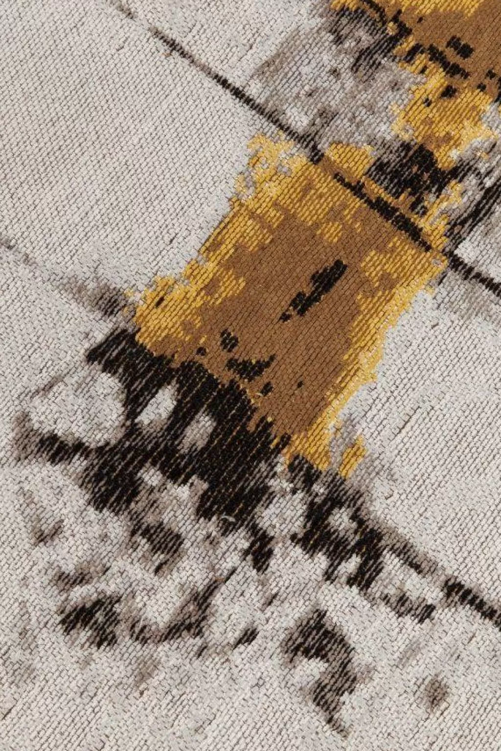 Tapis Moderne Décoratif à Motifs Graphiques Gris, Format 200x300 cm - Style Contemporain KARE Design pour Intérieur Épuré