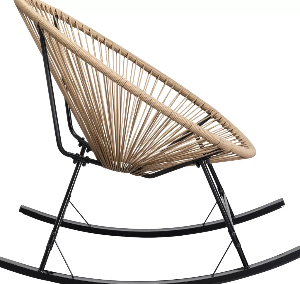 Fauteuil berçant Acapulco en rotin naturel - Design intemporel KARE Collection