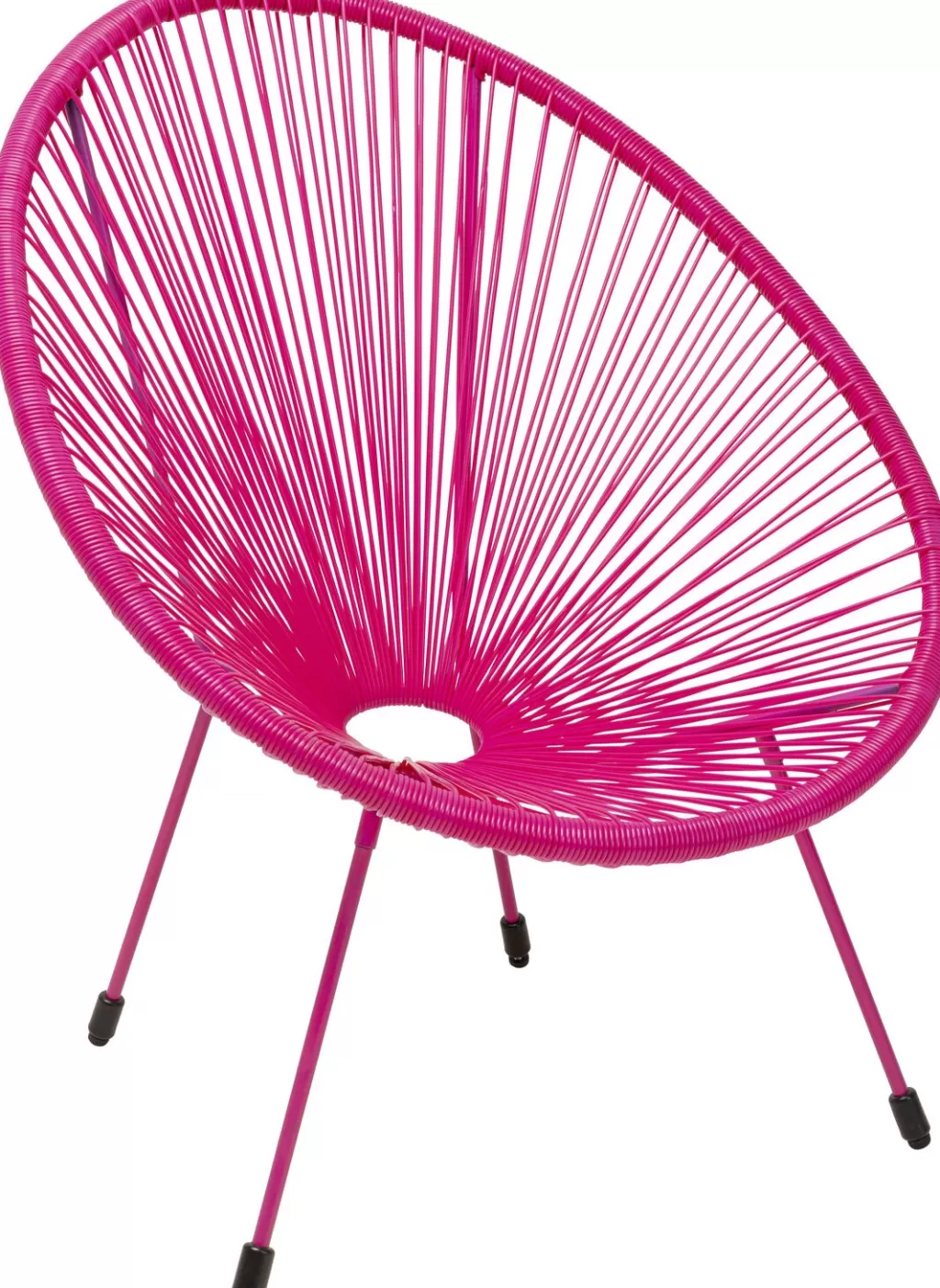 Fauteuil design contemporain Acapulco Mono en tissu rose - Collection KARE