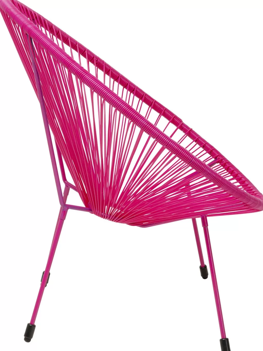 Fauteuil design contemporain Acapulco Mono en tissu rose - Collection KARE