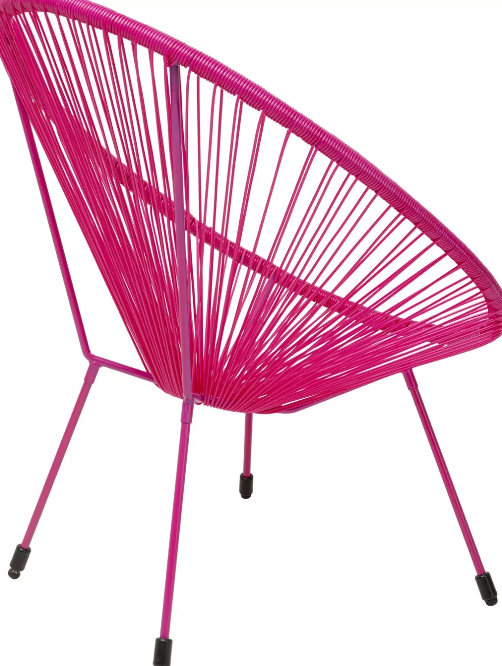 Fauteuil design contemporain Acapulco Mono en tissu rose - Collection KARE