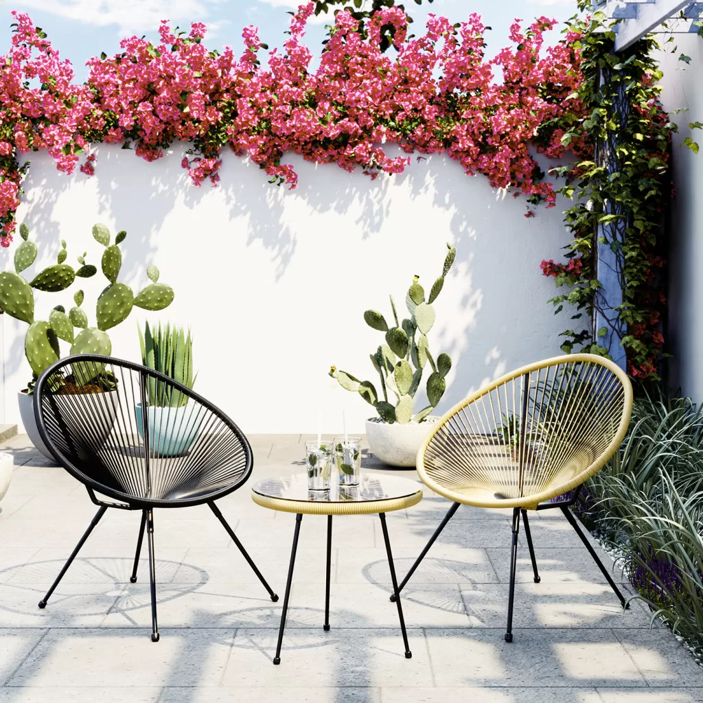 Fauteuil design Acapulco en osier naturel - Confort bohème chic par KARE Déco