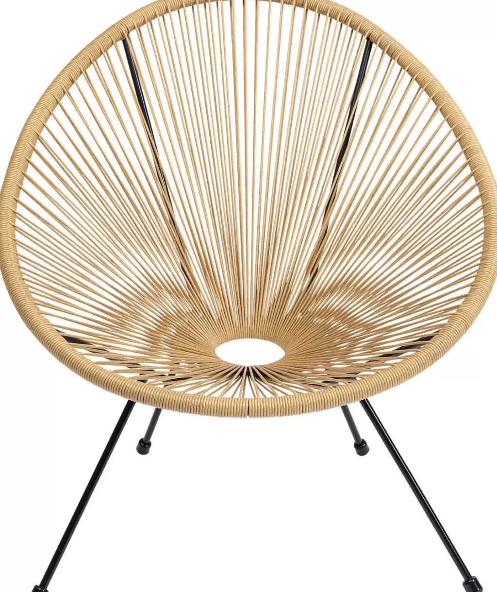 Fauteuil design Acapulco en osier naturel - Confort bohème chic par KARE Déco