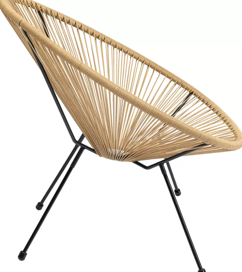 Fauteuil design Acapulco en osier naturel - Confort bohème chic par KARE Déco