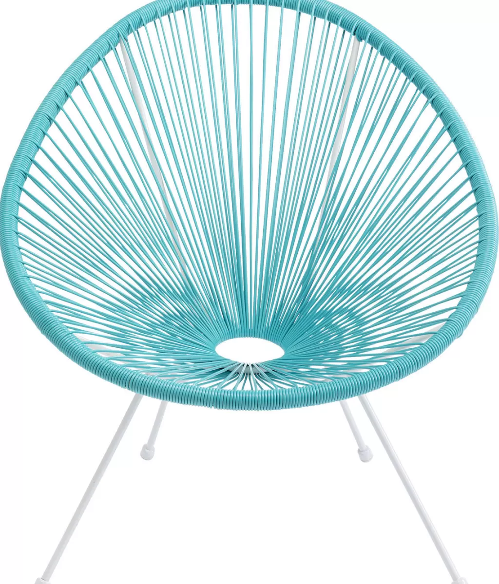 Fauteuil Lounge Acapulco Design - Modèle Iconique Turquoise par KARE, Confort Rétro pour Intérieur/Extérieur