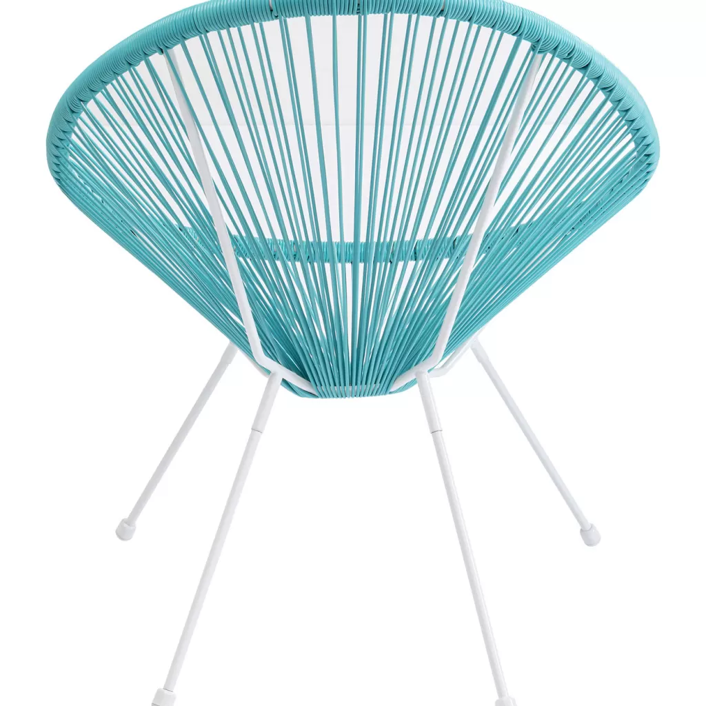 Fauteuil Lounge Acapulco Design - Modèle Iconique Turquoise par KARE, Confort Rétro pour Intérieur/Extérieur