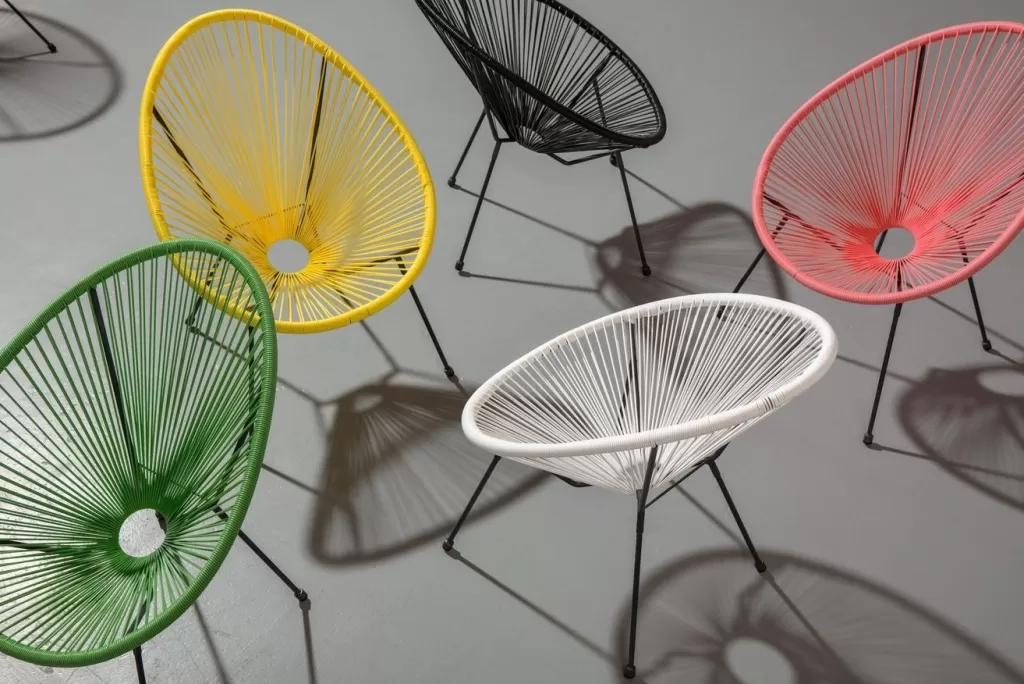 Fauteuil Acapulco Confortable par KARE Design – Vert Forêt Tissu Résistant (Relaxation Intérieure/Extérieure)