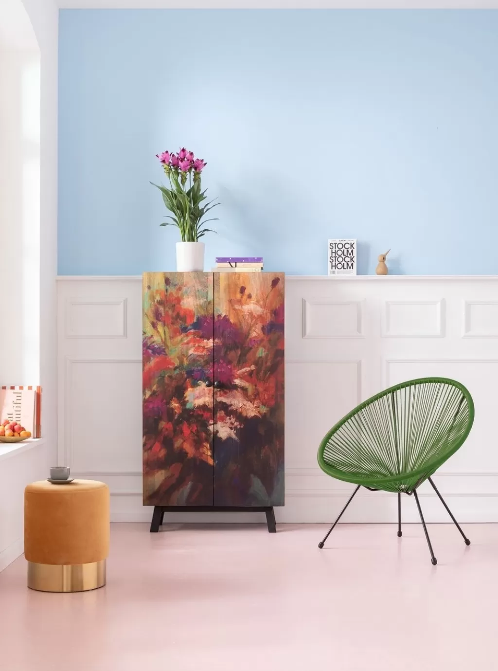 Fauteuil Acapulco Confortable par KARE Design – Vert Forêt Tissu Résistant (Relaxation Intérieure/Extérieure)