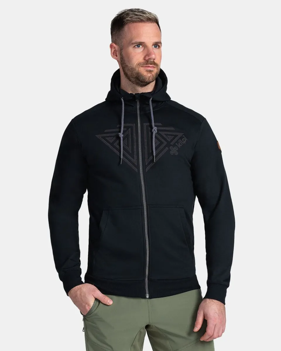 Sweat à capuche Kilpi pour homme - Modèle Adelan M en coton respirant (Confort optimal)