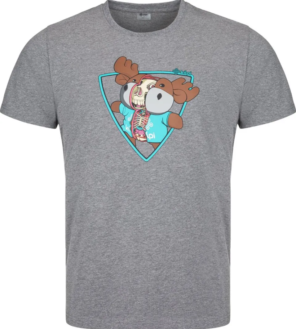 T-shirt homme en coton respirant KILPI - Modèle ALBION-M détails brodés
