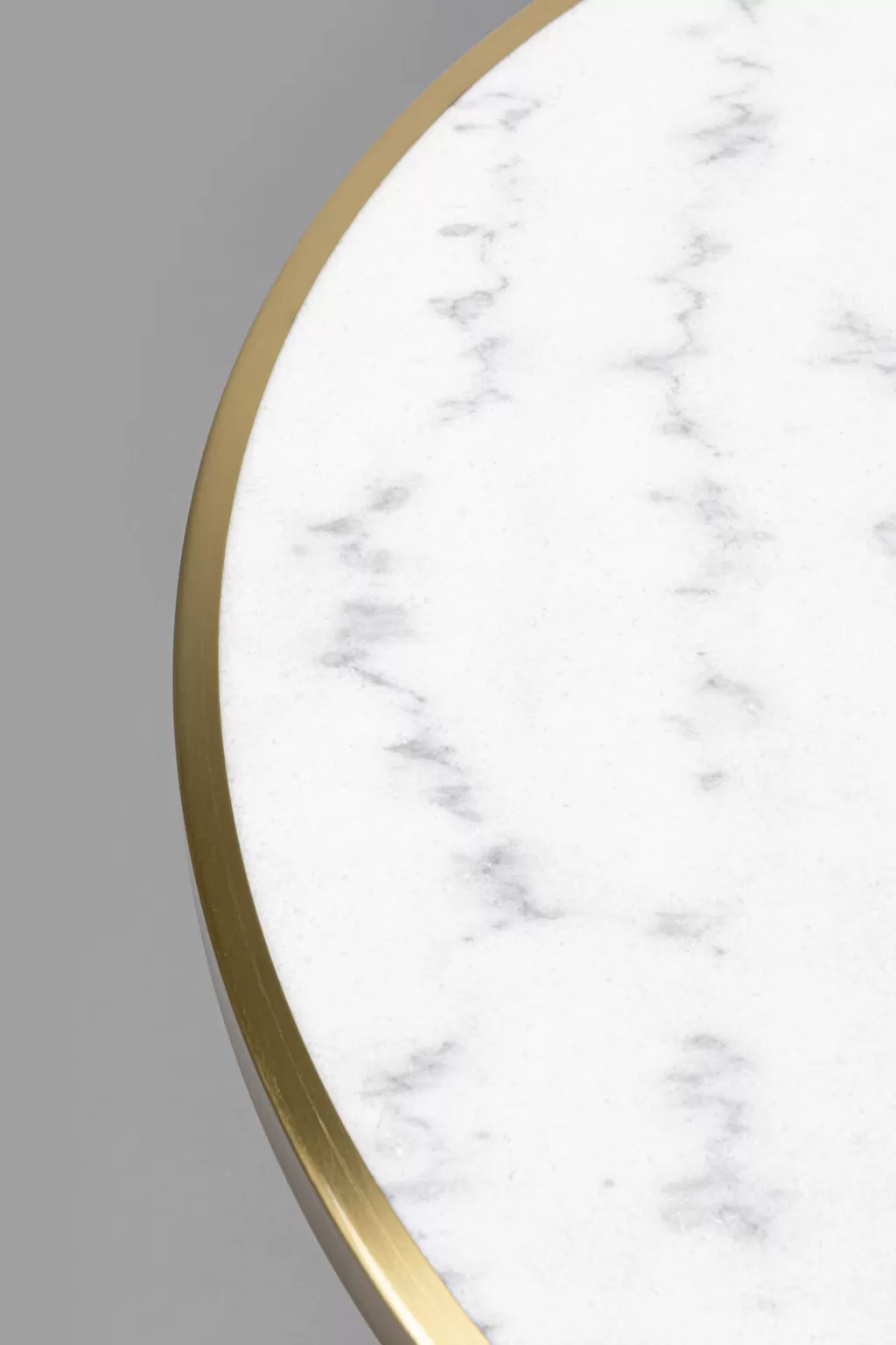 Table Bistro Amalia par KARE Design - Plateau marbre et structure acier élégante diamètre 70 cm