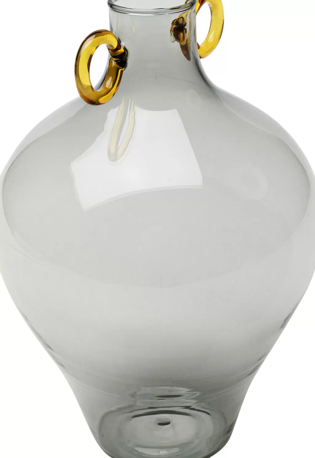 Vase Design Élégant avec Anse Amour - Collection Création KARE, Gris Anthracite 23 cm - Idéal pour une décoration raffinée
