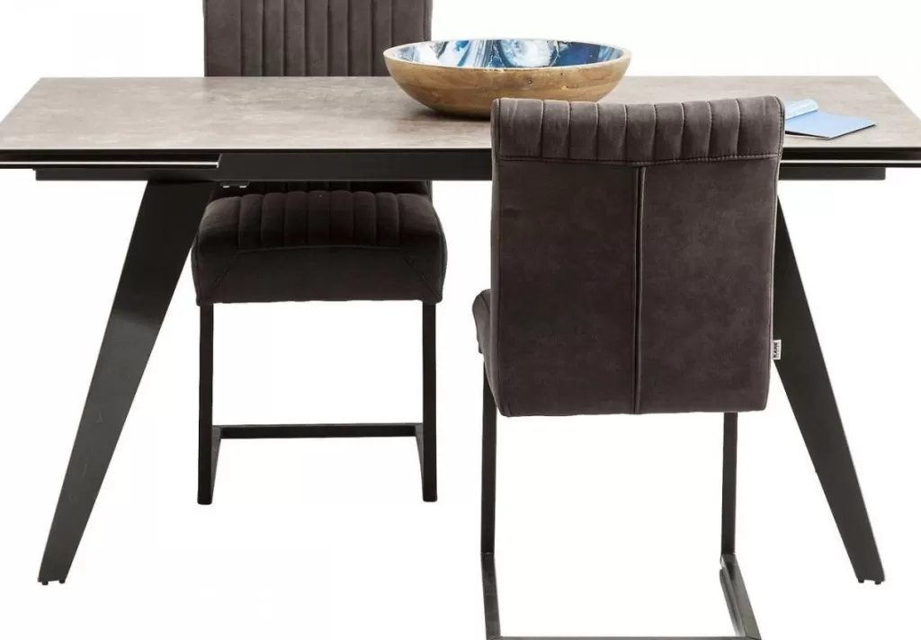 Table extensible design Amsterdam noir foncé - Dimensions modulables 160 cm (40+40) x 90 cm - KARE Édition Limitée 

Structure élégante avec plateau expansible, idéale pour s'adapter à vos besoins. Matériaux premium et finition sombre sophistiquée. Configuration flexible pour salle à manger ou bureau.