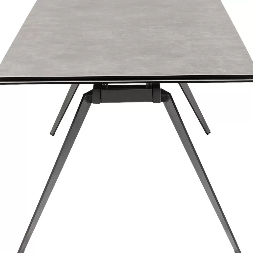 Table extensible Amsterdam Dark - Design modulable 200 cm (2x45 + 110) x 100 cm - KARE Collection Urbaine 

Surface mélaminé résistant aux rayures, piètement métal brossé. Configuration flexible pour salle à manger ou bureau. Dimensions totales : longueur 200 cm / profondeur 100 cm. Modules d'extension latéraux de 45 cm. Style contemporain à inspiration néerlandaise. Parfaite pour espaces modernes.