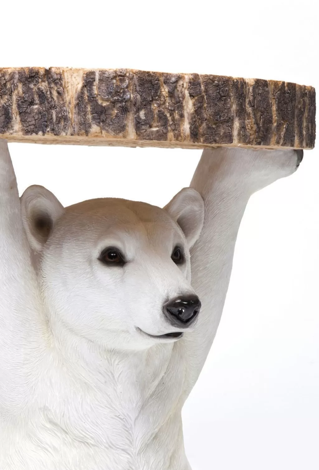 Table d'Appoint Design Ours Polaire Élégante - Collection Animalière KARE, Diamètre 37 cm