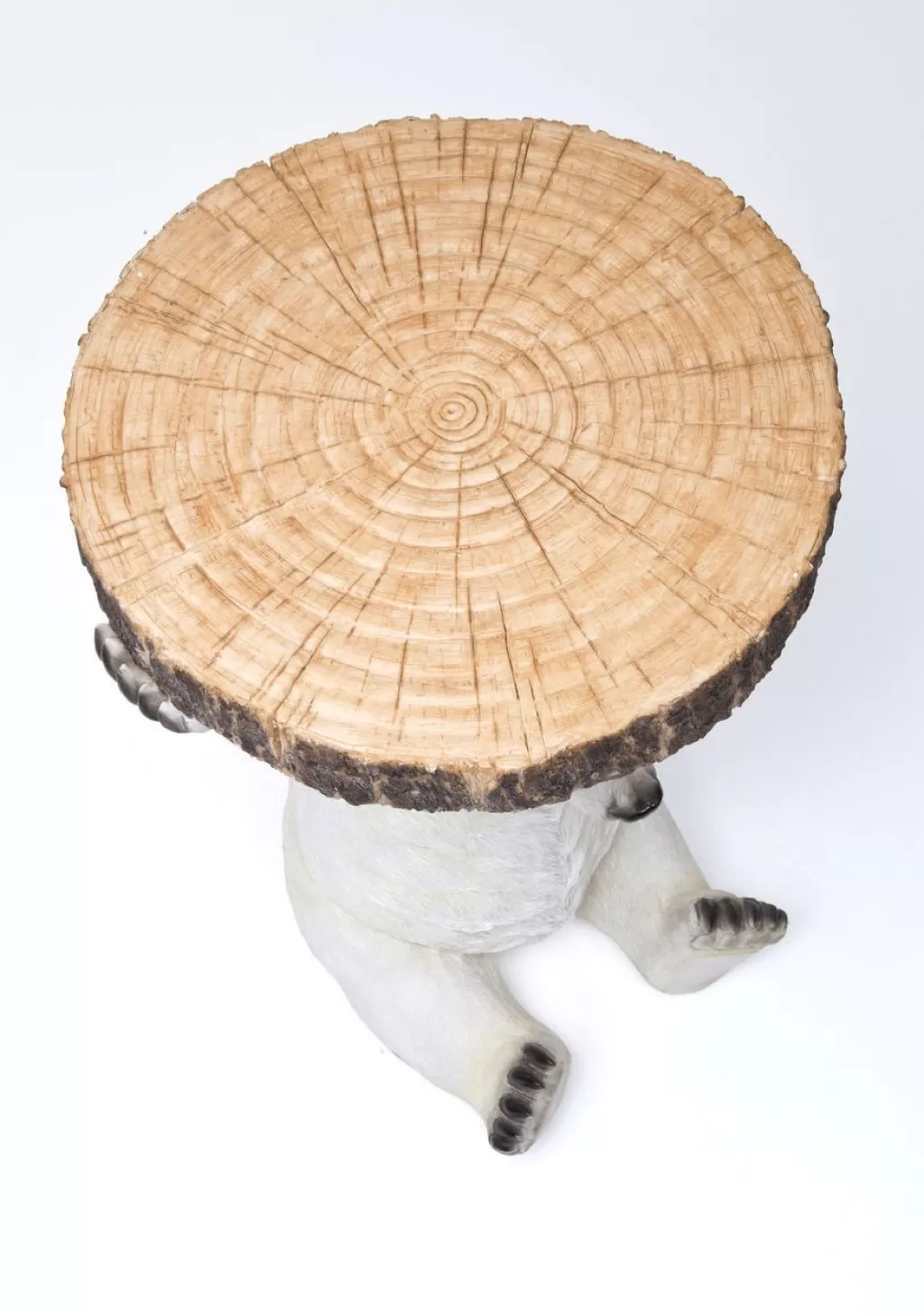 Table d'Appoint Design Ours Polaire Élégante - Collection Animalière KARE, Diamètre 37 cm