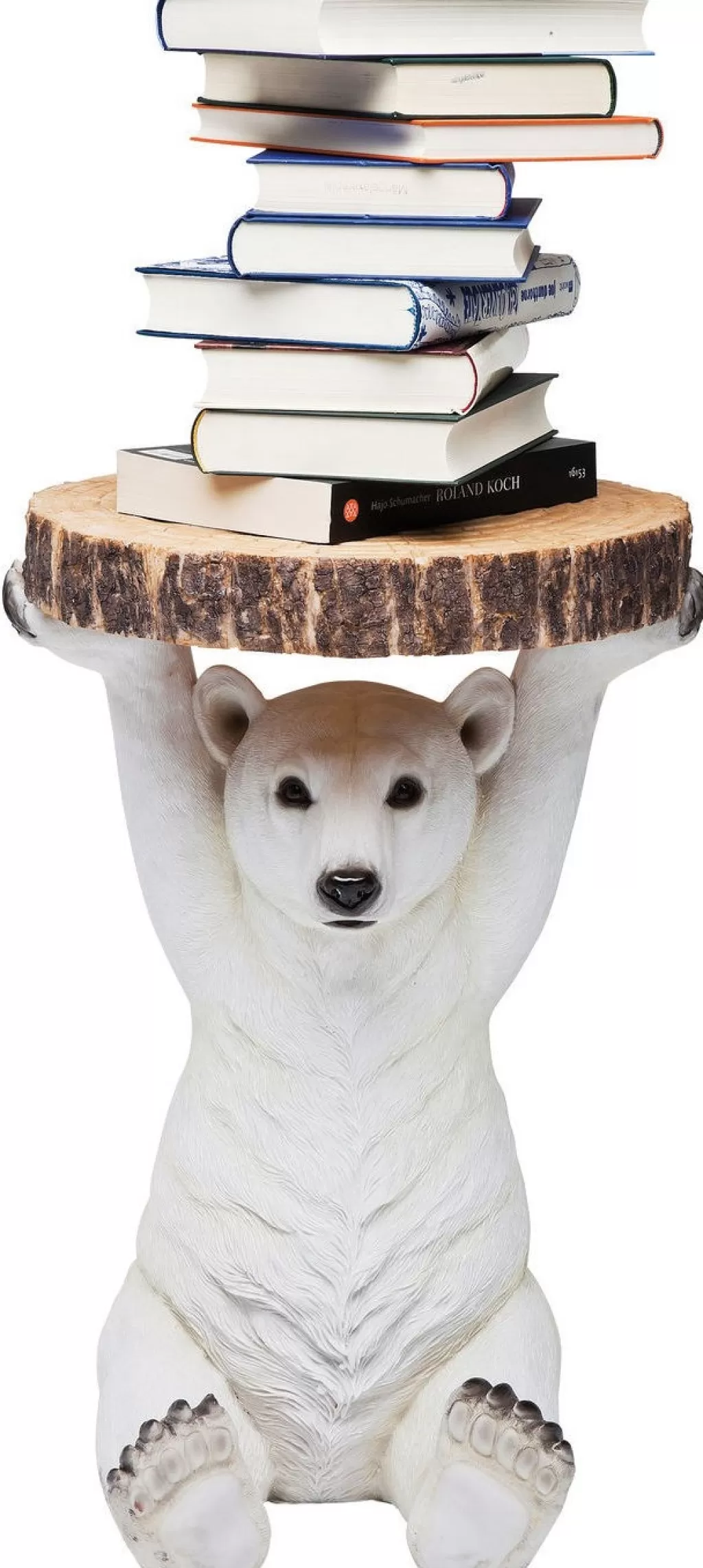Table d'Appoint Design Ours Polaire Élégante - Collection Animalière KARE, Diamètre 37 cm