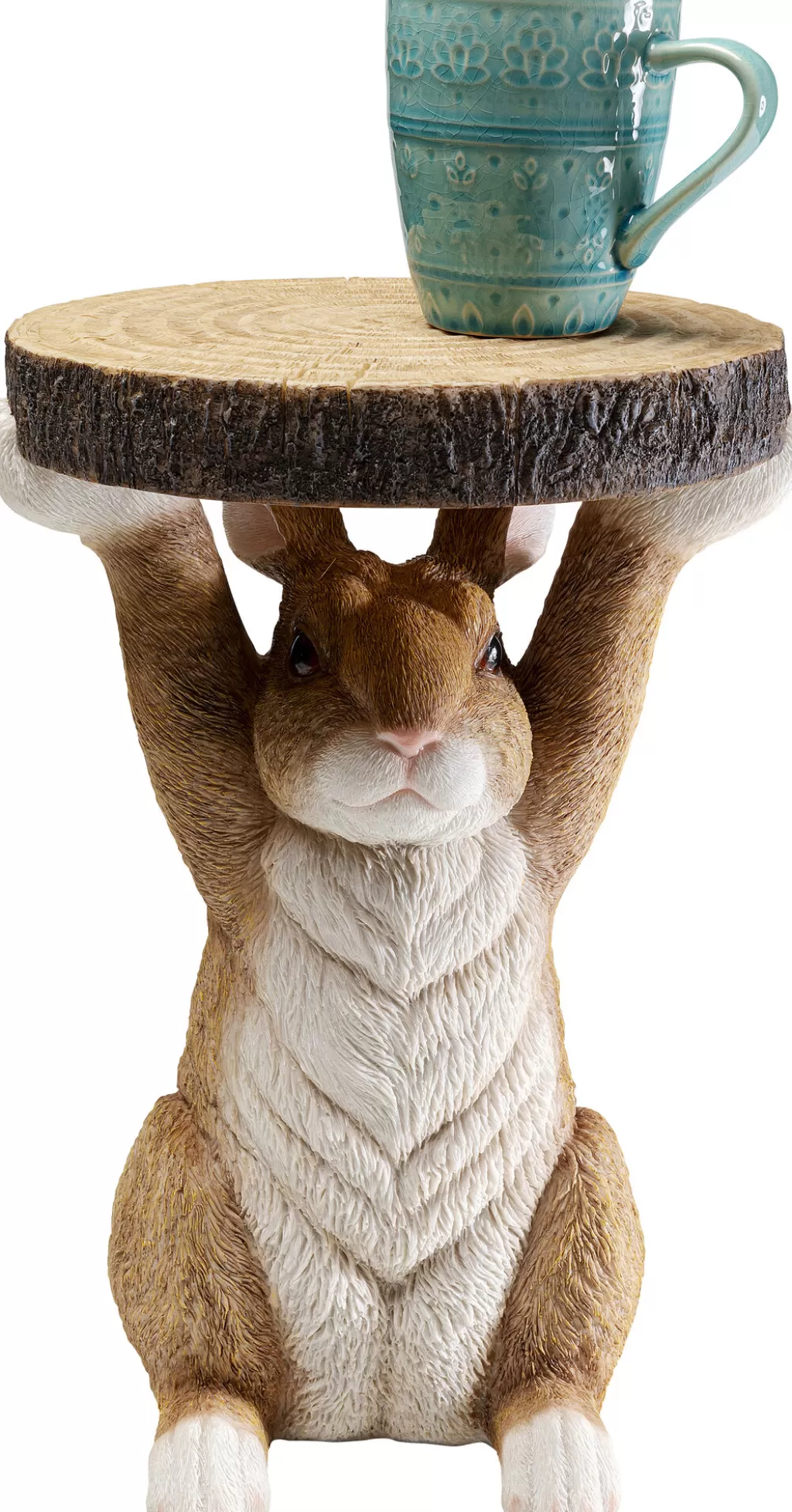 Table d'appoint design lapin déco - Pupu Rabbit Collection par KARE Design - Diamètre 32 cm