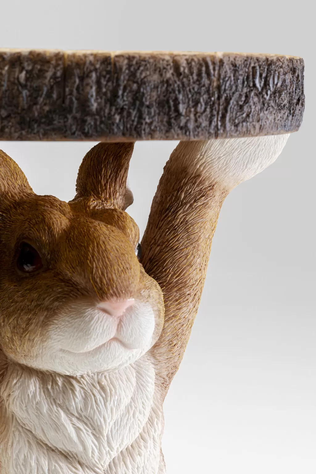 Table d'appoint design lapin déco - Pupu Rabbit Collection par KARE Design - Diamètre 32 cm