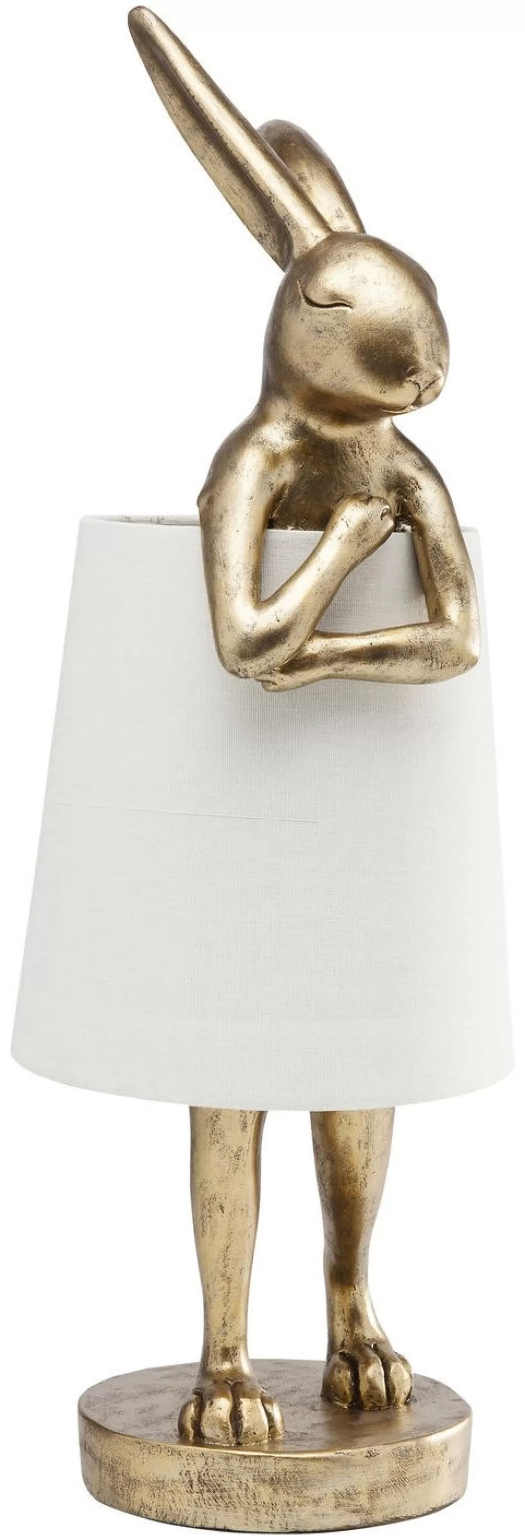 Lampe de Table Design Lapin Lumineux KARE - Collection Animale Doré/Blanc 68 cm