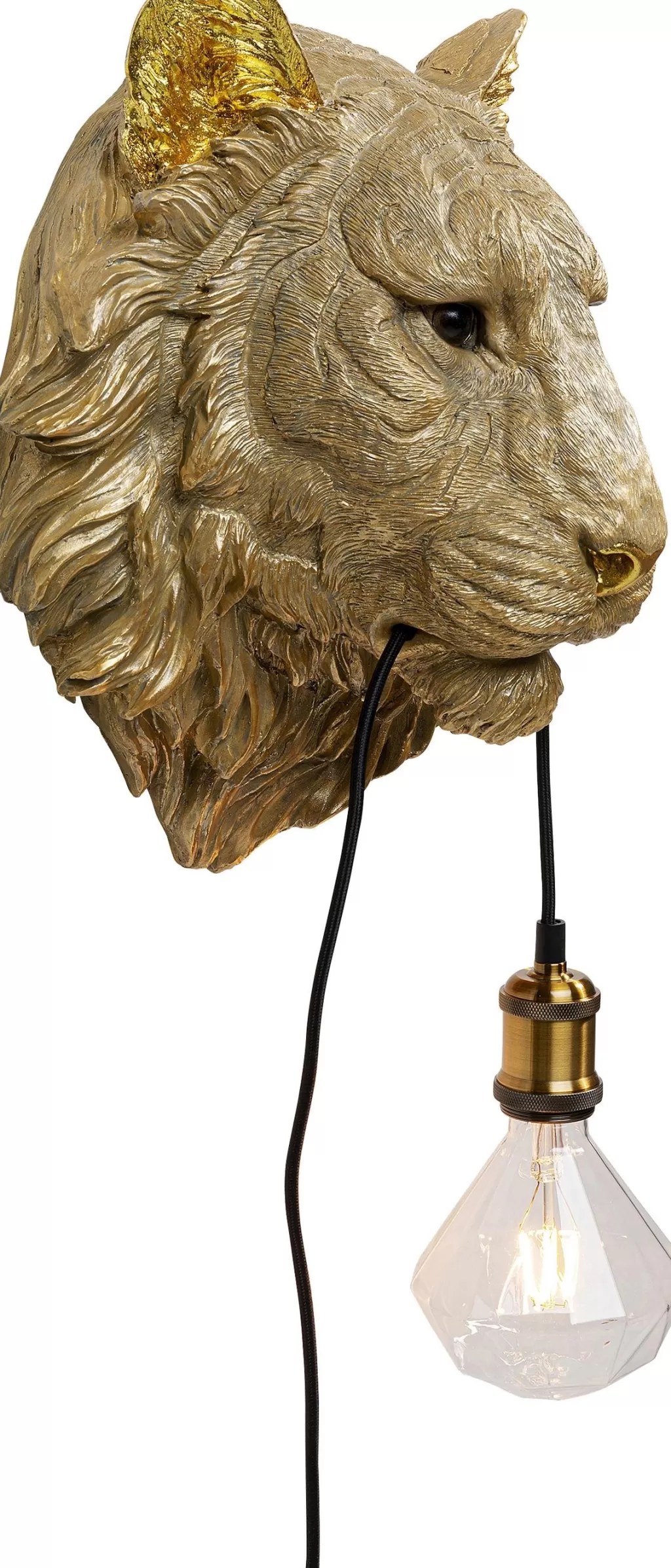 Applique Murale Design Moderne Tête de Tigre - Style Animalier Luminaire Contemporain KARE 34 cm
