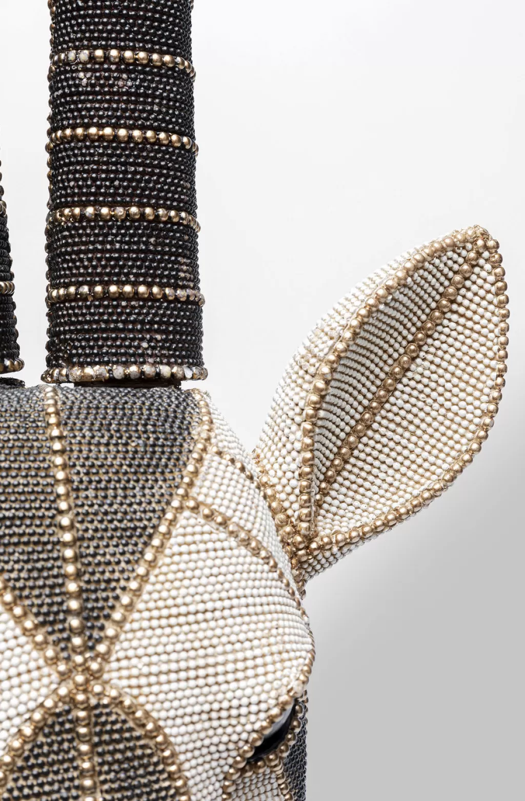 KARE Design - Sculpture Murale Élégante Tête d'Antilope avec Perles Cristallines - Décoration Contemporaine 124 cm