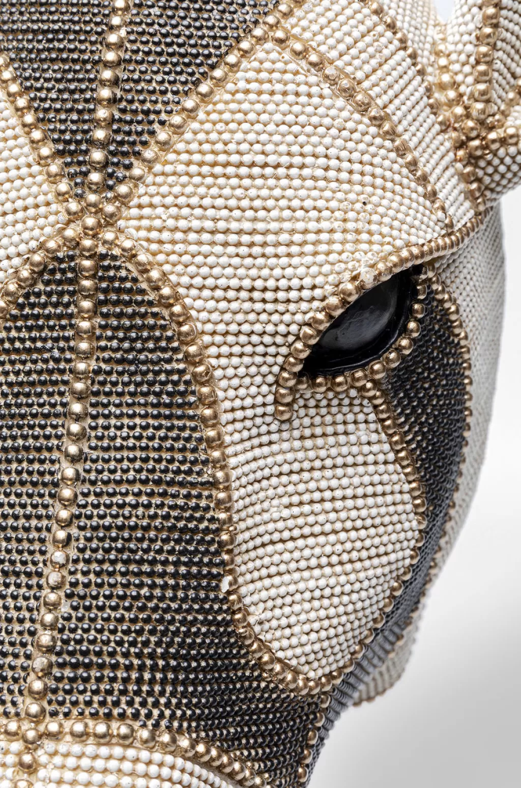 KARE Design - Sculpture Murale Élégante Tête d'Antilope avec Perles Cristallines - Décoration Contemporaine 124 cm