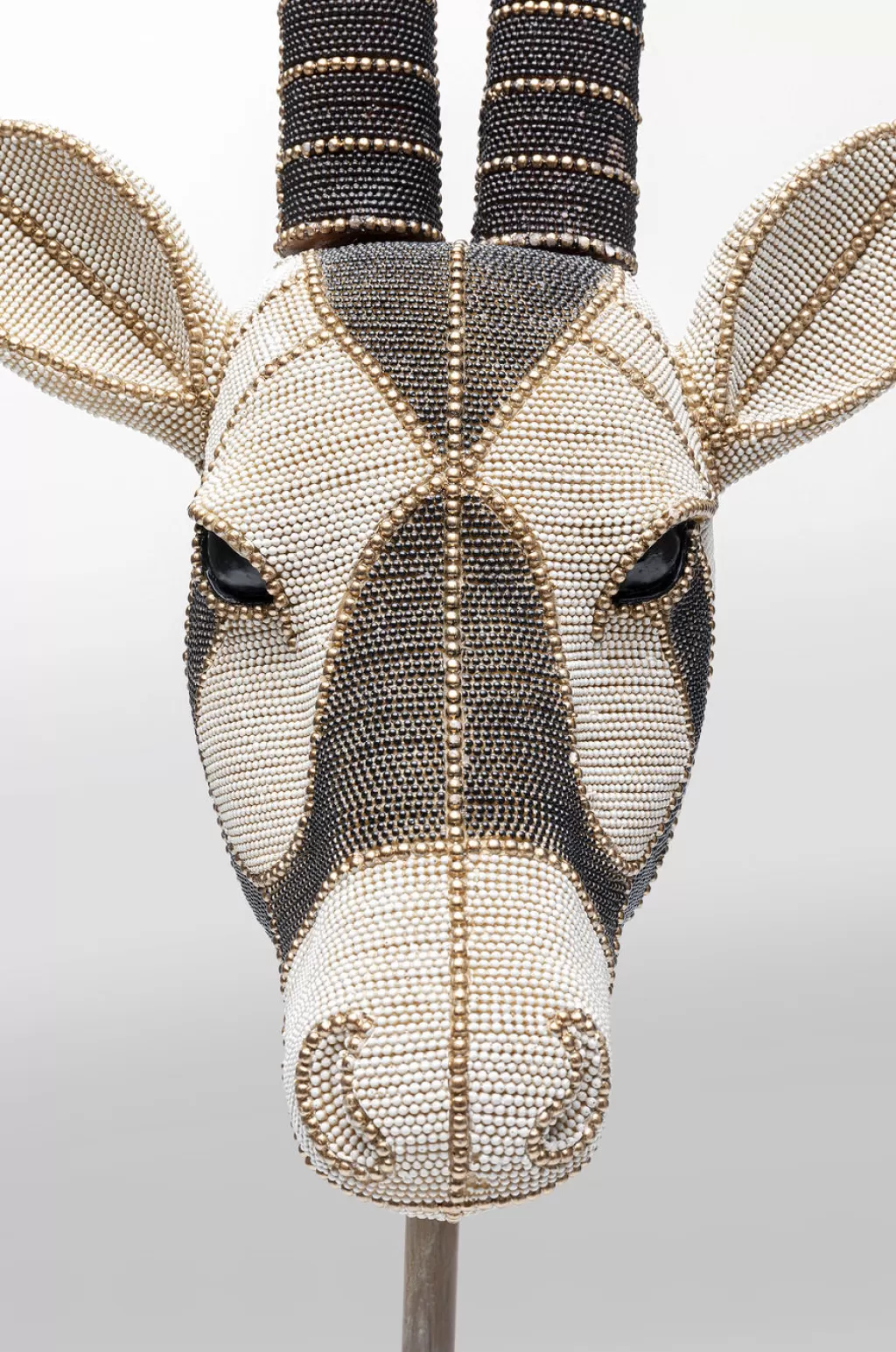 KARE Design - Sculpture Murale Élégante Tête d'Antilope avec Perles Cristallines - Décoration Contemporaine 124 cm