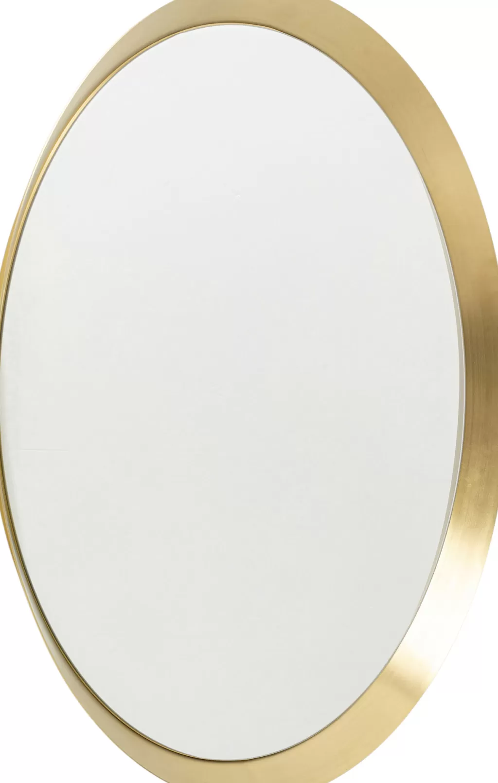 Miroir mural décoratif en laiton vieilli Arezzo – Design KARE, diamètre 100 cm pour décoration d'intérieur
