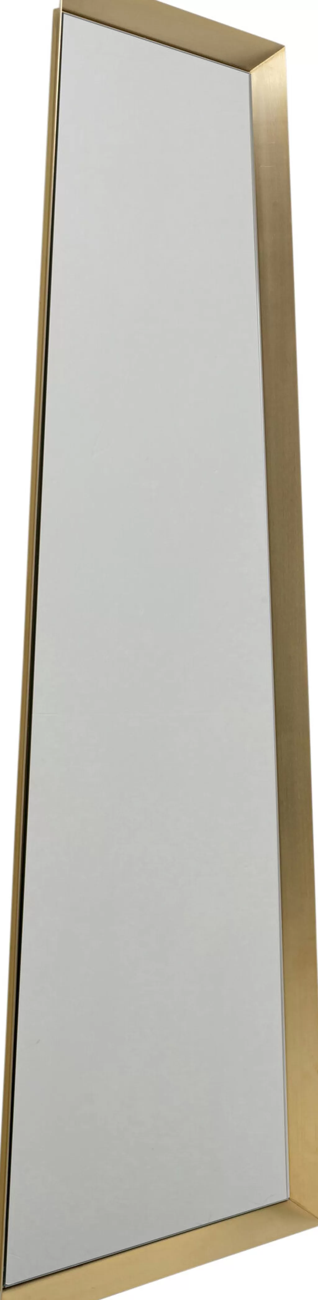 Miroir mural trapézoïdal en laiton vieilli - Collection Arezzo par KARE Design - Dimensions 65 x 45 x 160 cm (Largeur/Profondeur/Hauteur)