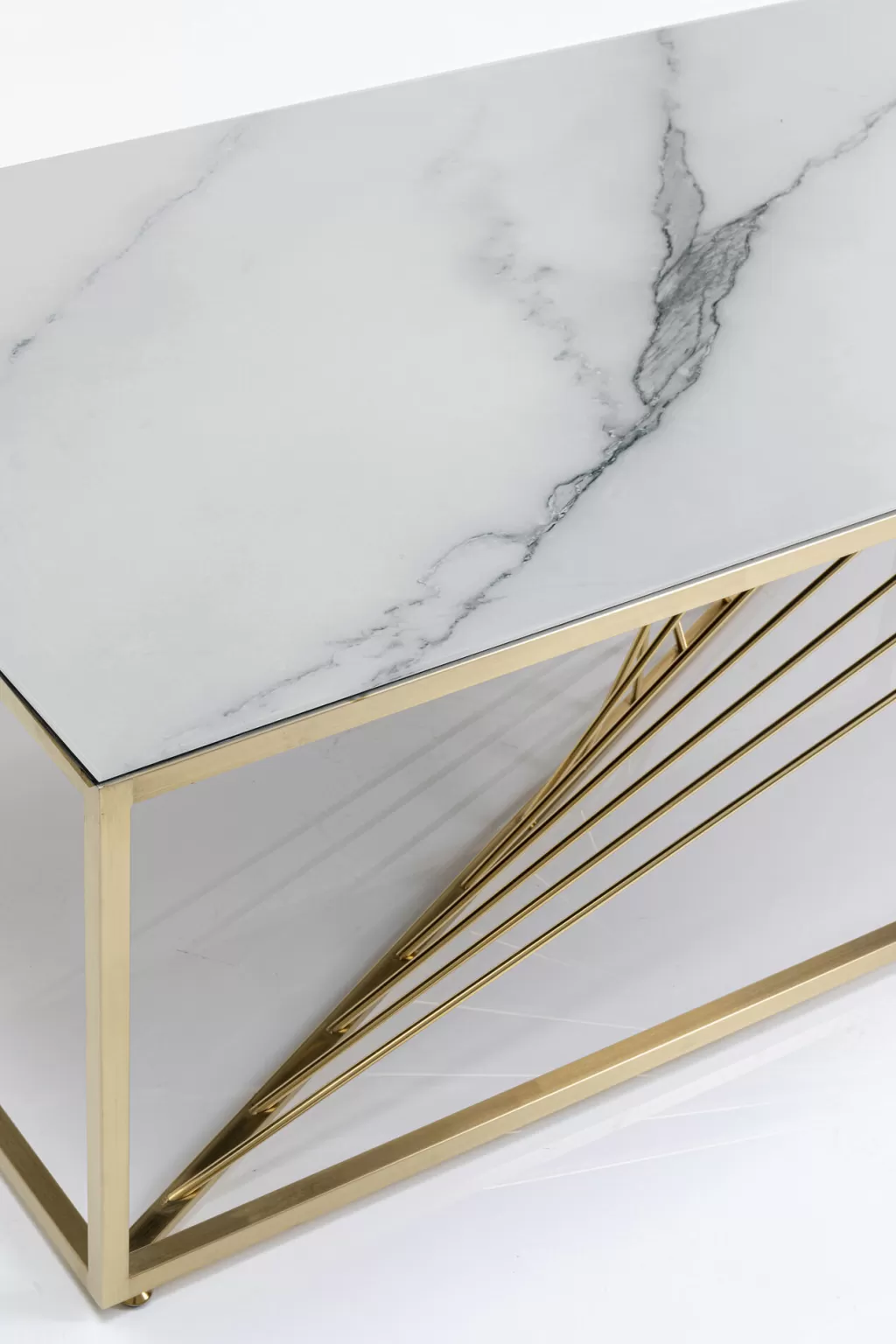 Table basse design en marbre et verre KARE - Moderne 140x70 cm pour salon élégant