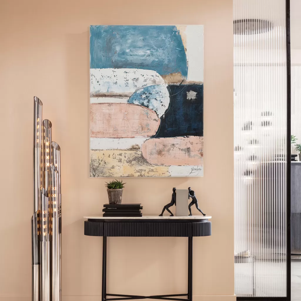 Toile Contemporaine KARE Design - Œuvre d'Art à Motifs Ovales 90x120 cm