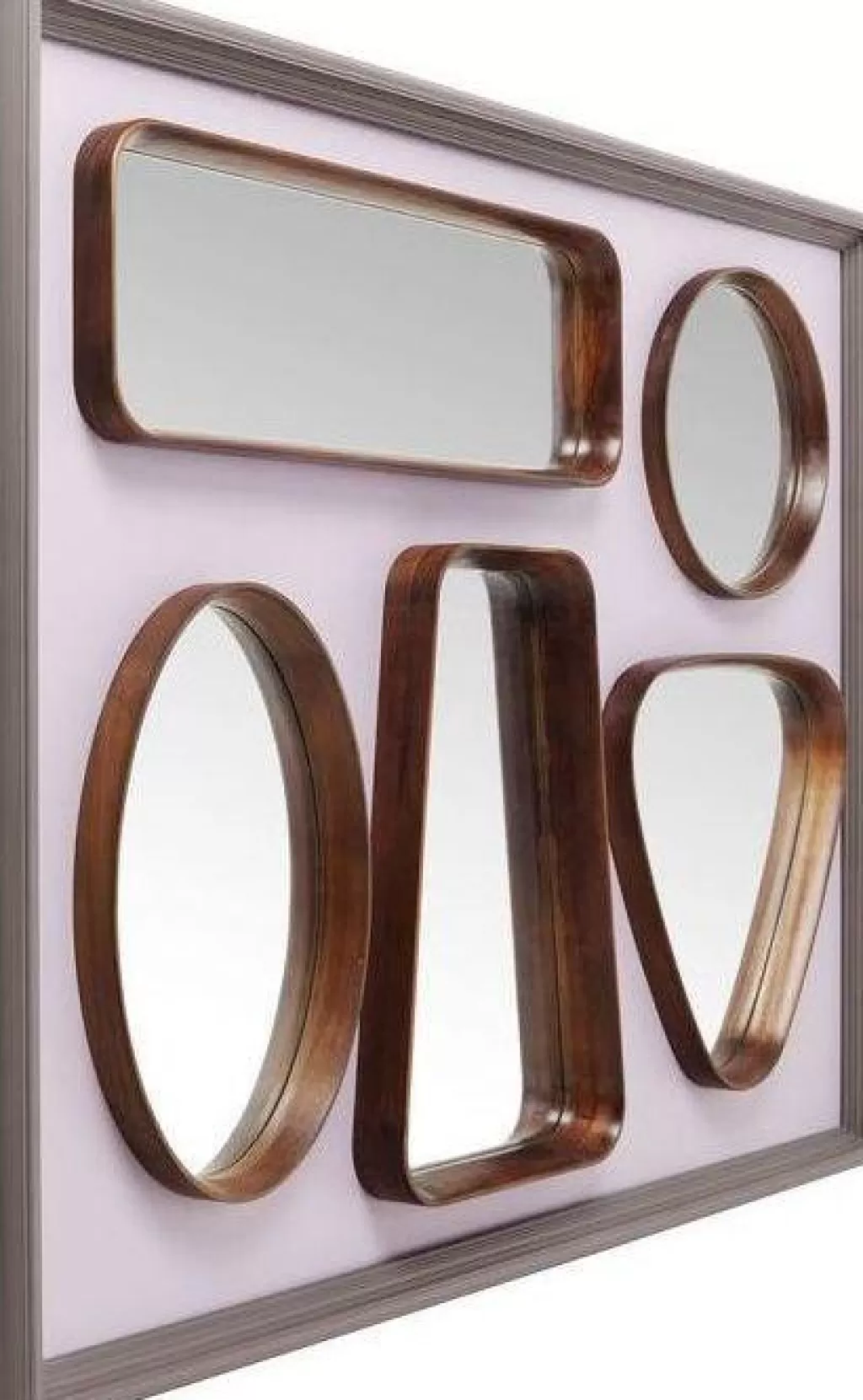 Miroir design original KARE - Formes artistiques contemporaines - 170 x 130 cm (L x H) - Pièce unique pour décoration murale élégante