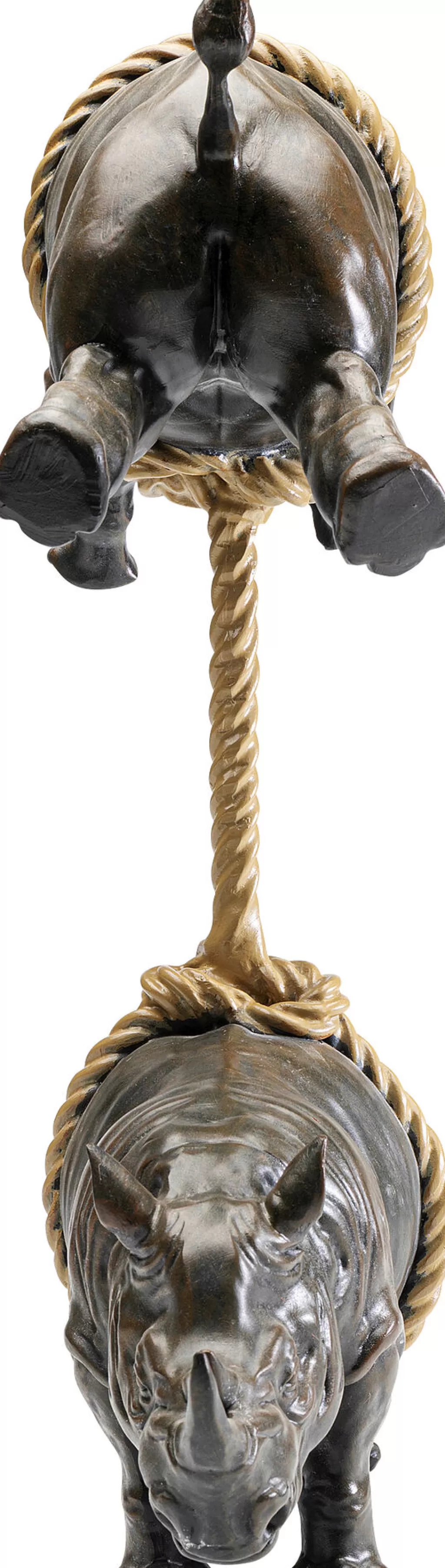 Sculpture Décorative Rhinocéros Artistique - Design Moderne KARE - Pièce Unique en Résine - 46 cm
