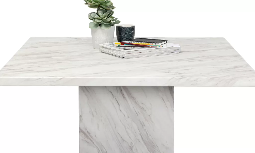 Table basse design pour salon - KARE Design Artistico en marbre authentique - Format carré 100x100 cm