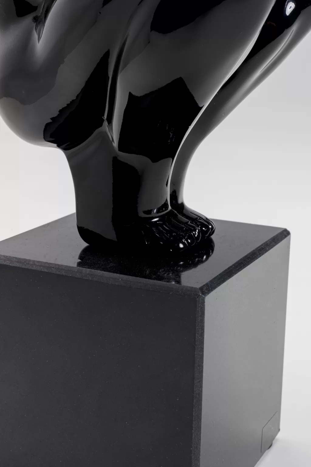 KARE Design - Figurine Athlète Atleetti en Noir Mat, Décoration d'Intérieur Moderne 75 cm - Idéal pour Salon Contemporain