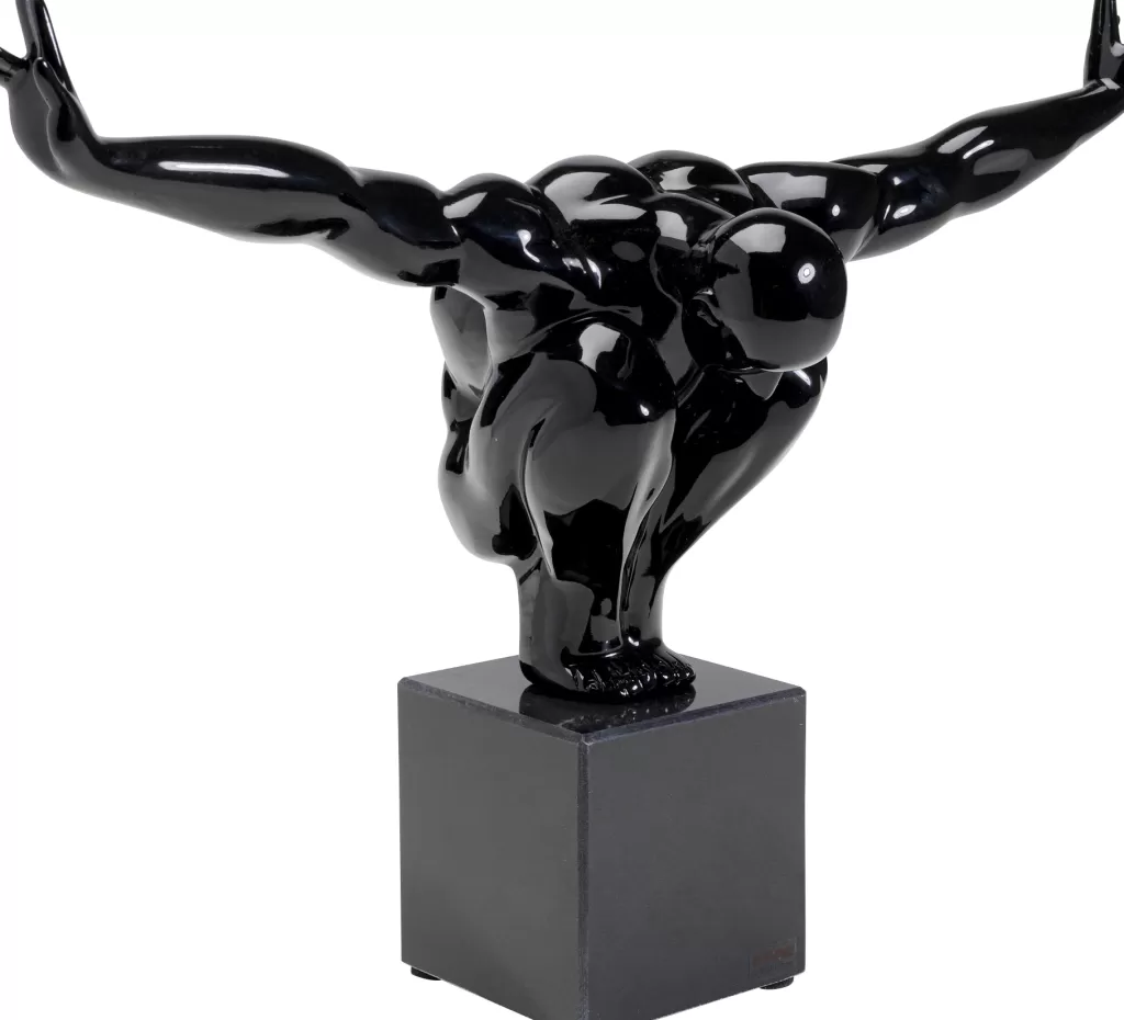 Sculpture décorative Athlet en noir - Objet design moderne par KARE, 43 cm de hauteur