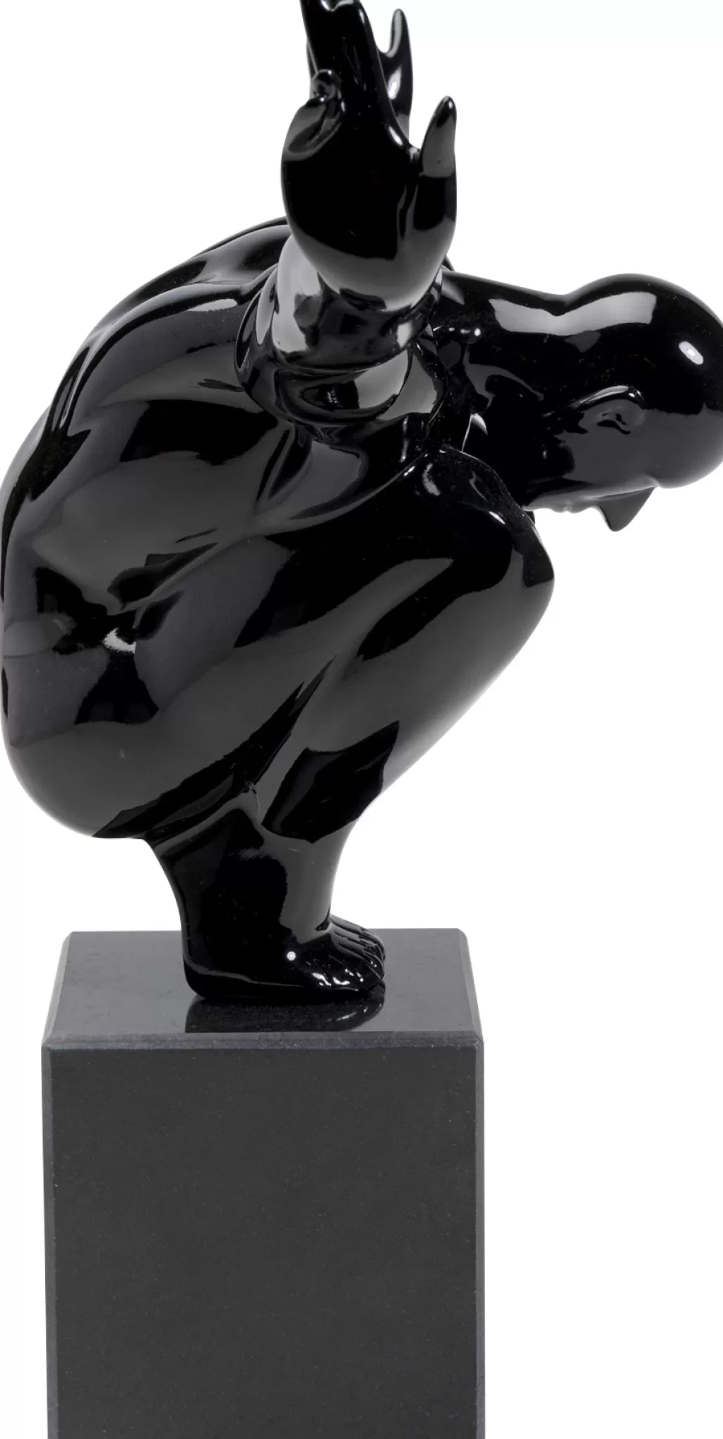 Sculpture décorative Athlet en noir - Objet design moderne par KARE, 43 cm de hauteur