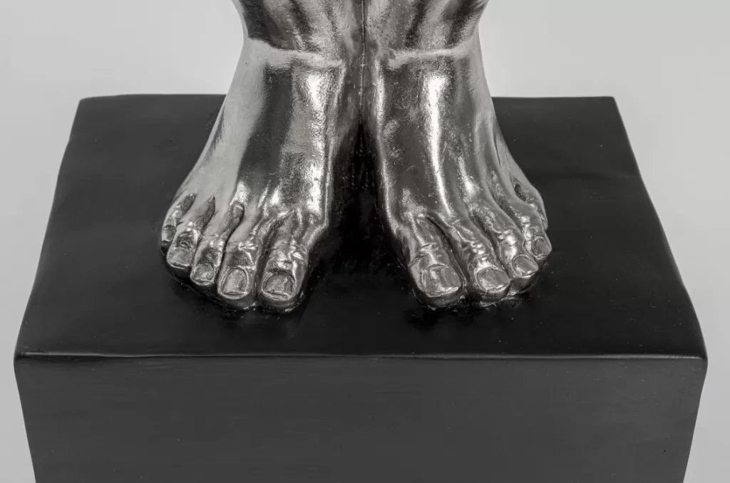 KARE Design® - Sculpture Athlète XL « Champion » en Argent Brillant - Objet Décoratif Moderne pour Intérieur Élégant