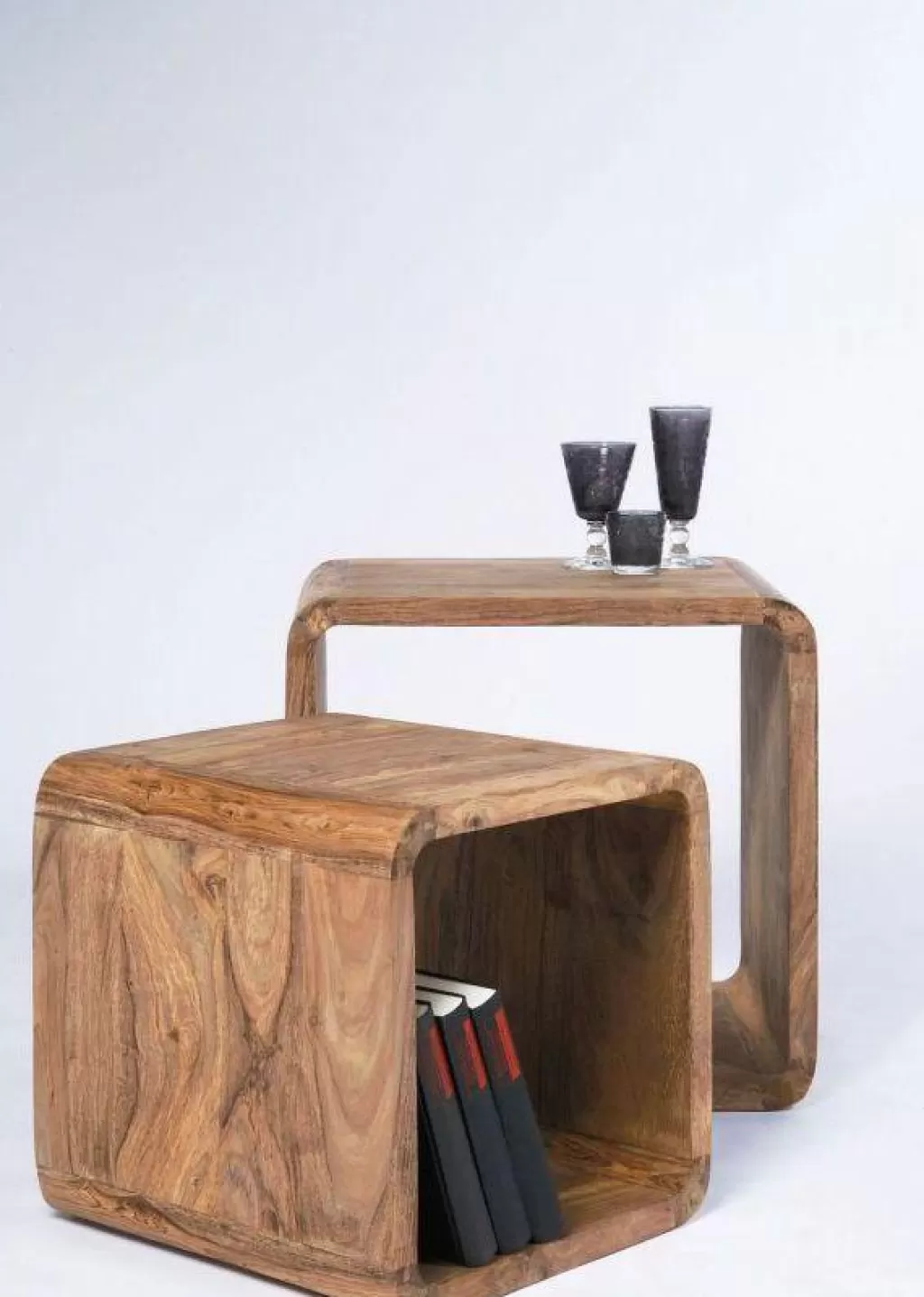 KARE Design – Table Basse Modulable Authentic Cube, Style Épuré – Lot de 2 Pièces