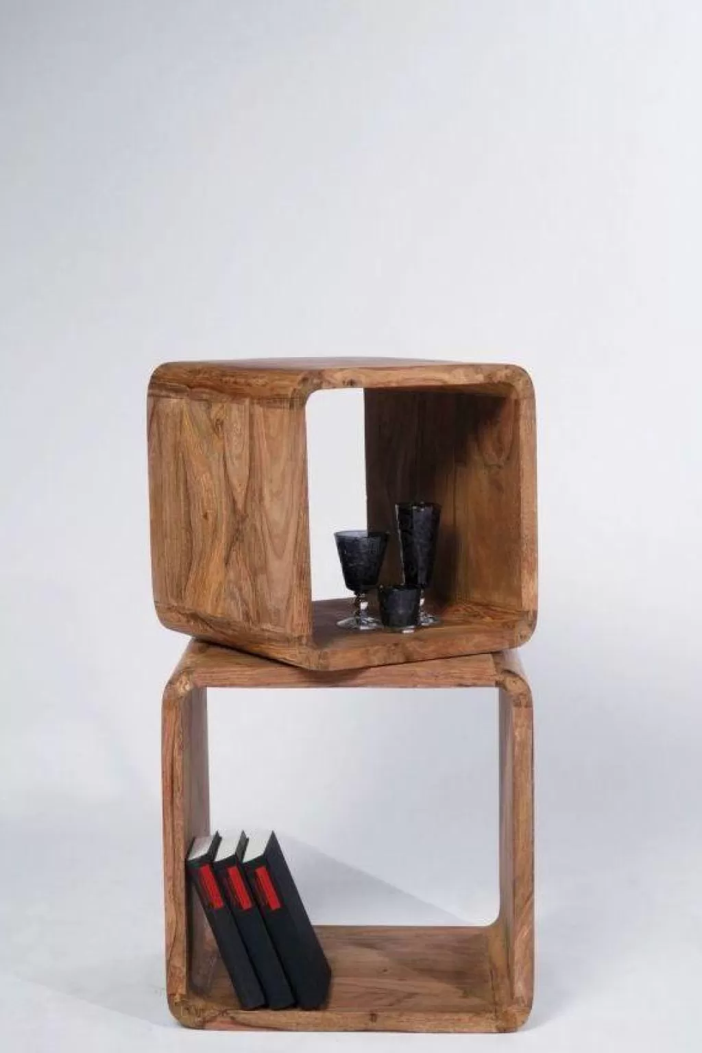 KARE Design – Table Basse Modulable Authentic Cube, Style Épuré – Lot de 2 Pièces