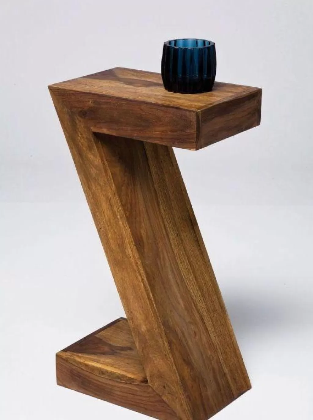 Table d'appoint design authentique en bois massif - KARE série Z - 30x20 cm