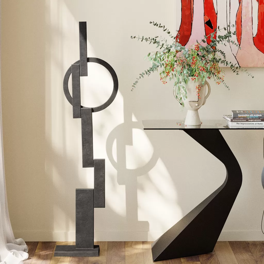 Élégant support décoratif Balance KARE - Sculpture contemporaine de 148 cm pour un équilibre harmonieux