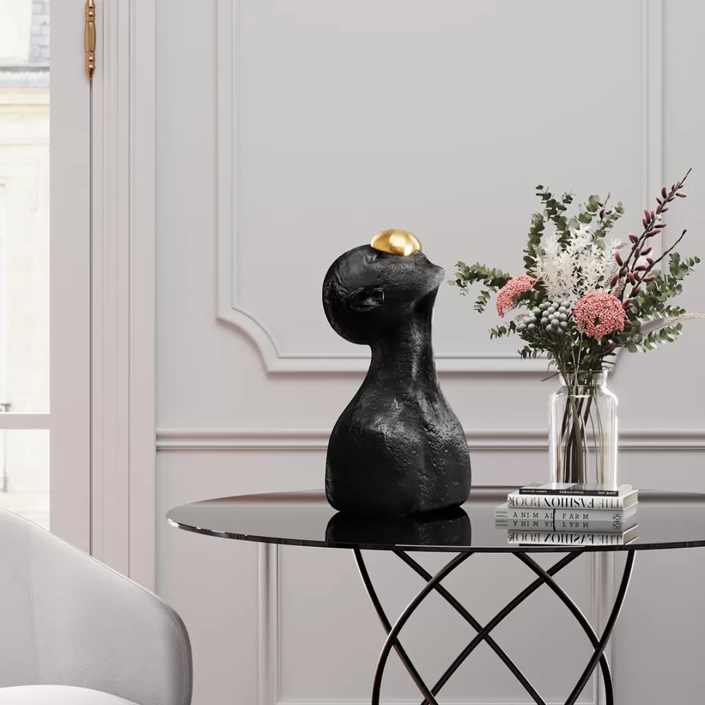 Objet décoratif équilibré KARE Design - Sculpture moderne pour intérieur (53 cm)