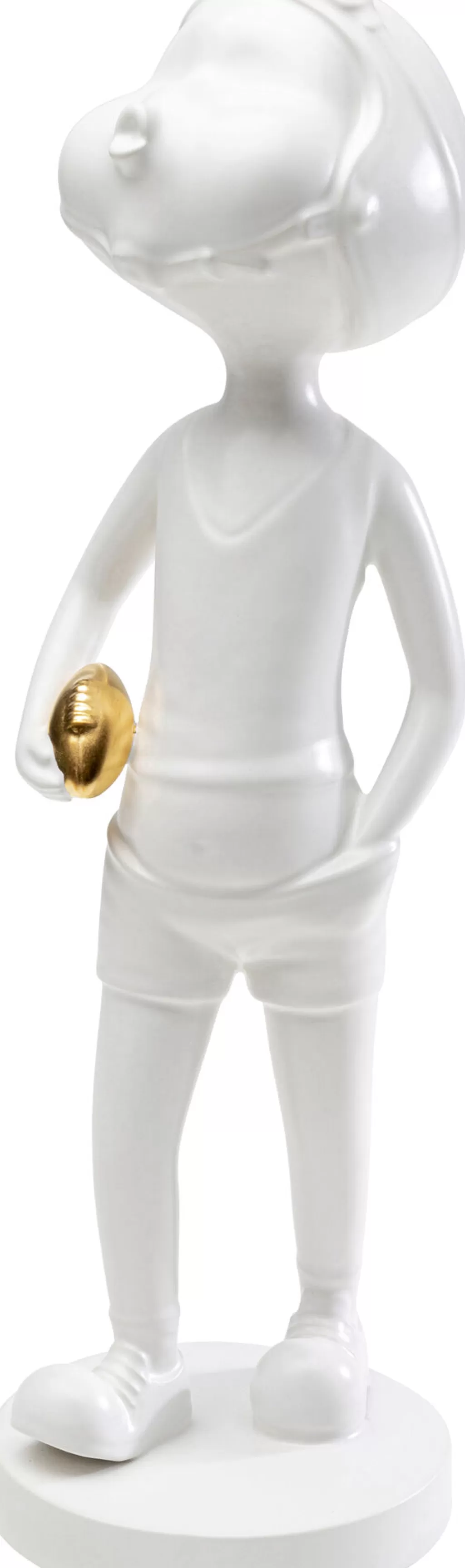 KARE Design - Sculpture Décorative Fille au Ballon, Figurine Élégante en Résine Blanche - 41 cm pour Intérieur Moderne