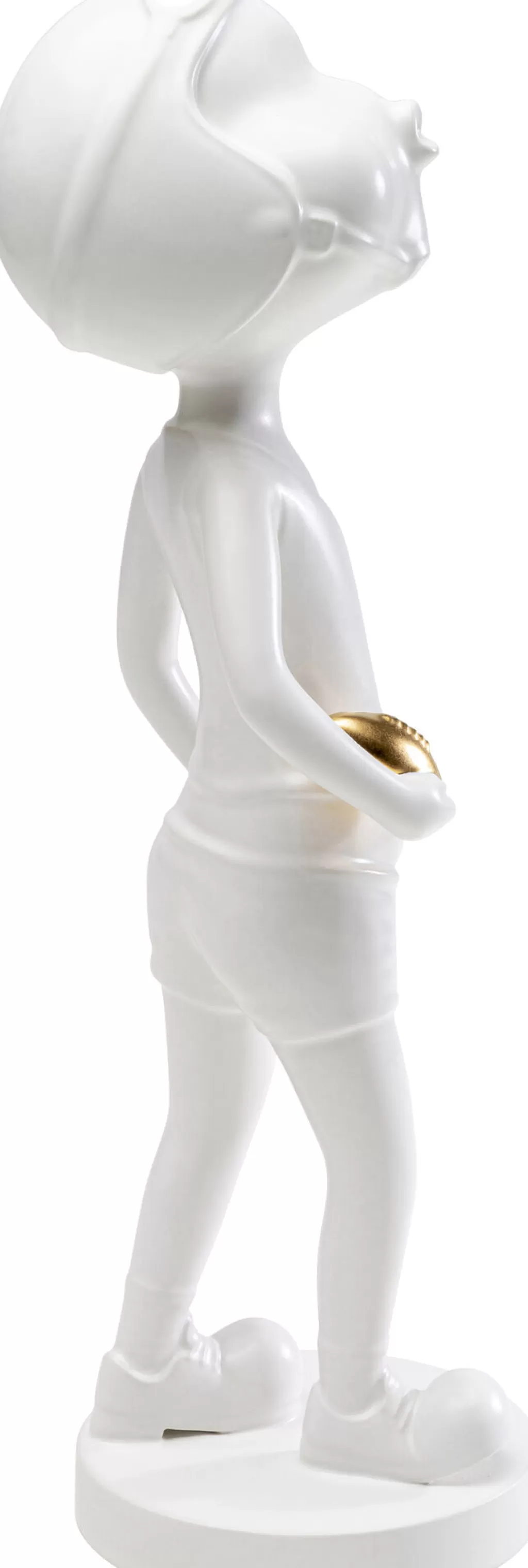 KARE Design - Sculpture Décorative Fille au Ballon, Figurine Élégante en Résine Blanche - 41 cm pour Intérieur Moderne