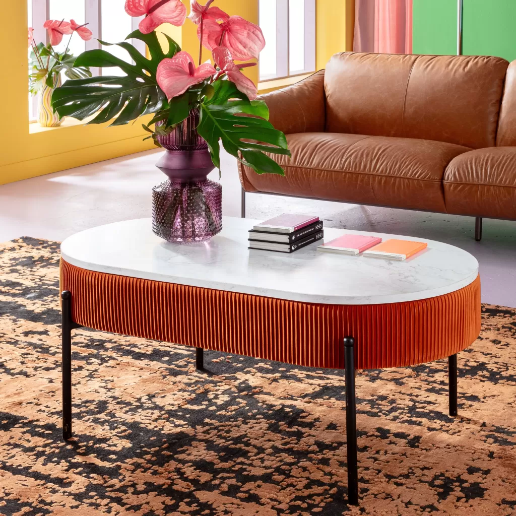 KARE Design – Table basse pratique Ballabile avec rangement intégré, design contemporain – Dimensions L114 x l60 cm
