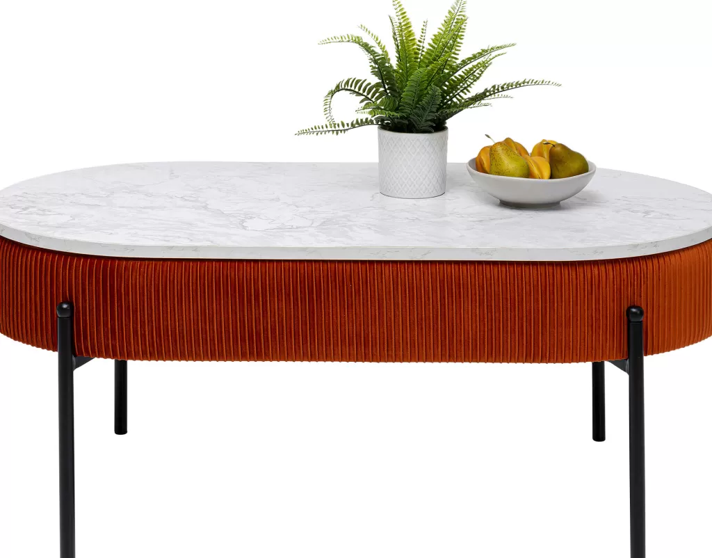 KARE Design – Table basse pratique Ballabile avec rangement intégré, design contemporain – Dimensions L114 x l60 cm