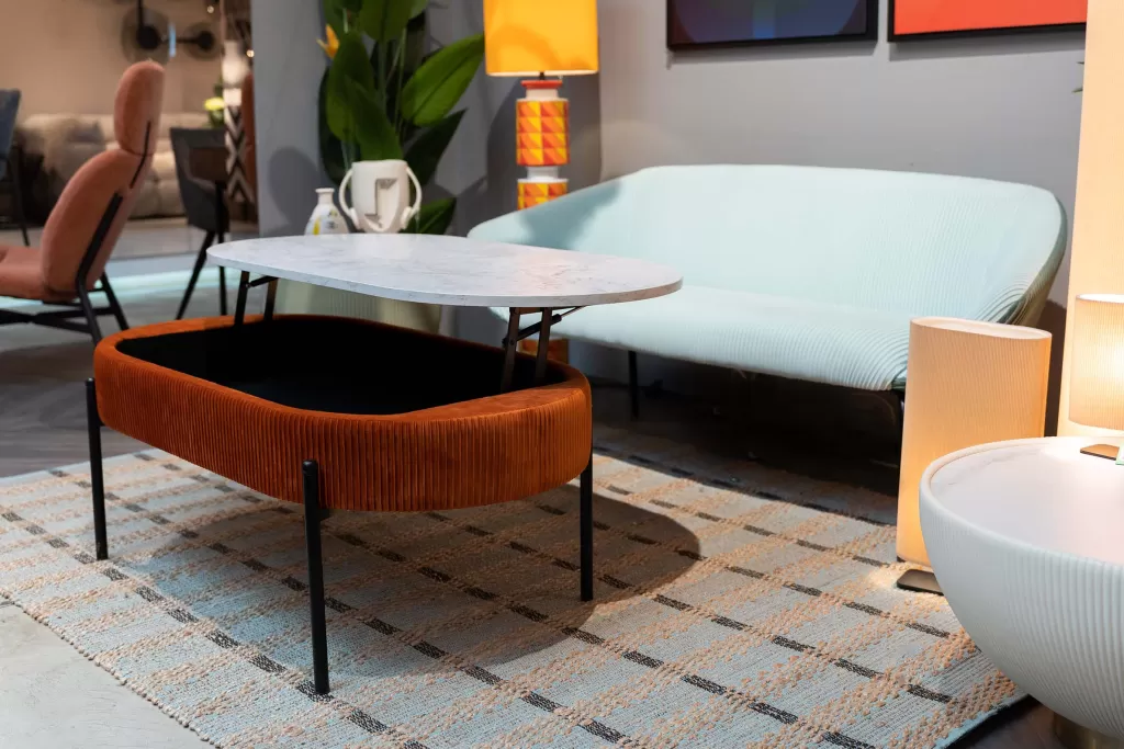 KARE Design – Table basse pratique Ballabile avec rangement intégré, design contemporain – Dimensions L114 x l60 cm